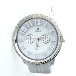 Iced Out Bling Silicone Watch - CARBON ICE white / silver - Uni / biela vyobraziť