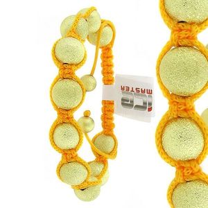 Iced Out Unisex PAVE BALLS Bracelet - MASTER orange / gelb - Uni / žltá vyobraziť
