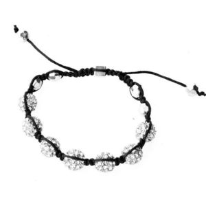 Iced Out Unisex Bling Bracelet - DISCO BALL SEVEN clear - Uni / čierna vyobraziť