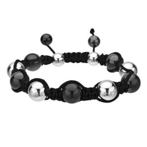 Iced Out DISCO BALL Stainless Steel Bracelet - MIX BIG - Uni / čierna vyobraziť