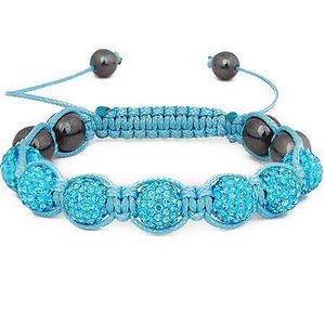 Iced Out Unisex Bracelet - SHAMBALLA aqua - Uni / modrá vyobraziť