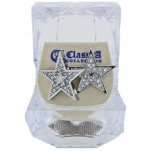 Iced Out Silver Stas Earrings - 20mm - Uni / strieborná vyobraziť