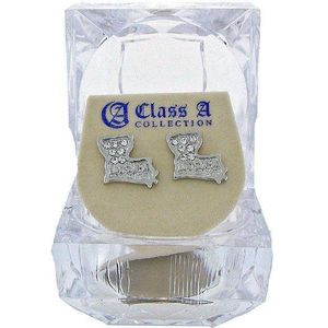 Iced Out Silver Lowe Earrings - 12mm - Uni / strieborná vyobraziť