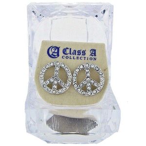 Iced Out Silver Earrings - 15mm - Uni vyobraziť