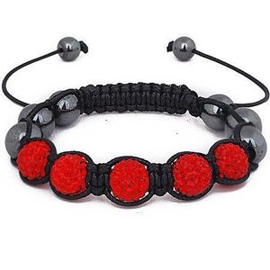 Iced Out Unisex Bracelet - Disco Ball FIVE red - Uni / čierna vyobraziť