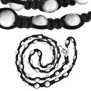 Iced Out Premium PAVE BALL Chain - black / silver - Uni / čierna vyobraziť