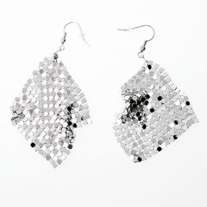 Iced Out Bling Lady Earrings - MESH silver - Uni / strieborná vyobraziť