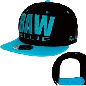 Raw Blue Raw Men Snapback Cap Black Turquoise - Uni vyobraziť