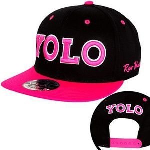 Raw Blue Yolo Men Snapback Cap Black Pink - Uni vyobraziť