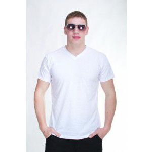Shine Basic V-neck T-shirt White - L / biela vyobraziť