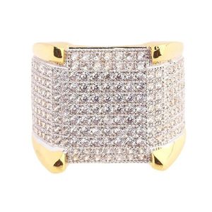Iced Out Bling Micro Pave Ring - MEGA 20mm gold - 12 vyobraziť