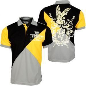 Hoodboyz three ways polo shirt - S / šedo-žltá vyobraziť