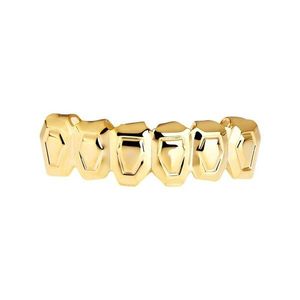 Iced Out One Size Fits All Bling Grillz - OUTLINE BOTTOM - Gold - Uni vyobraziť