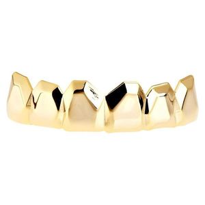 Iced Out One Size Fits All Bling Grillz - EDGY TOP - Gold - Uni / zlatá vyobraziť