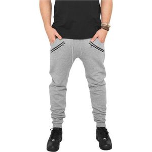 Urban Classics Zip Deep Crotch Sweatpants Grey - XL / šedá vyobraziť