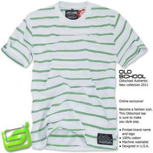 Old School Tshirt 2163wht/grn - L / bielo-zelená vyobraziť