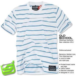 Old School Tshirt 2163wht/blu - L / bielo-modrá vyobraziť