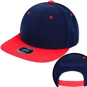 Hoodboyz Basic Contrast Snapback Cap Navy Black - Uni / modro-červená vyobraziť