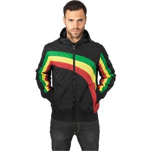 Urban Classics Racing Windbreaker Blk/rasta - M / čierna-rastra vyobraziť