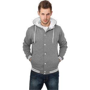 Urban Classics Hooded College Sweatjacket Grywht - 3XL / šedá vyobraziť