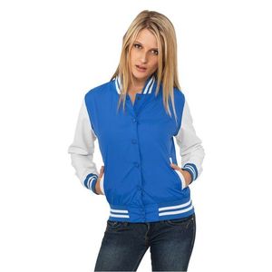 Urban Classics Ladies Light College Jacket Roy Wht - M / modro-biela vyobraziť