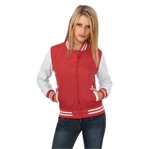 Urban Classics Ladies Light College Jacket Red White - XL / červeno-biela vyobraziť