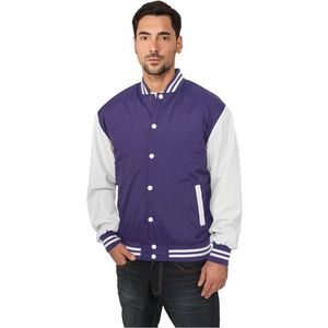 Urban Classics Light College Jacket Purple White - S / fialovo-biela vyobraziť