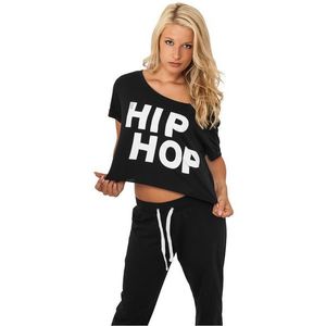 Urban Classics Hip Hop Short Tee Black/white - XL / čierna vyobraziť