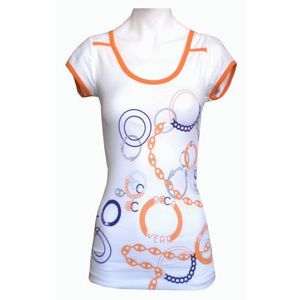 Rocawear Ladies Tshirt White Orange - L / biela vyobraziť