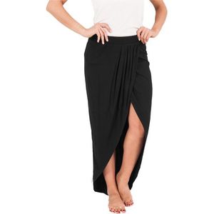 Urban Classics Ladies Long Viscon Skirt Blk - XS / čierna vyobraziť