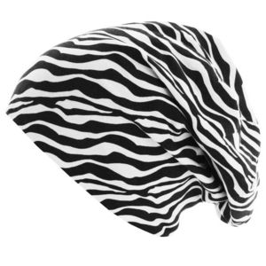 Master Dis Printed Jersey Beanie Cheetha Zebra - Uni / biela vyobraziť