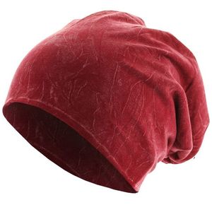 Master Dis Stonewashed Jersey Beanie Maroon - Uni / červená vyobraziť