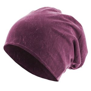 Master Dis Stonewashed Jersey Beanie Purple - Uni / fialová vyobraziť