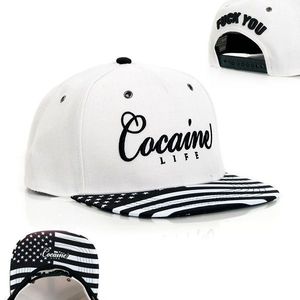 Cocaine Life Stars & Stripes White Black Snapback - Uni vyobraziť