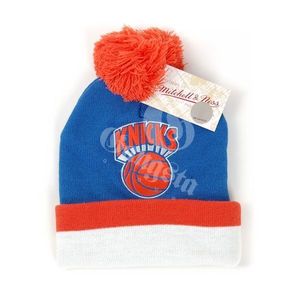 Mitchell & Ness NBA Jersey Stripe Cuff W Pom New York Knicks Beanie MN-NBA-KE31Z - Uni vyobraziť