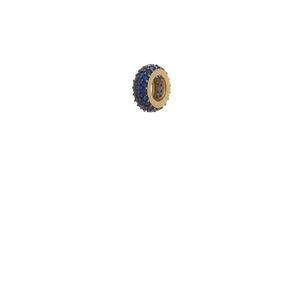 Zlatý prívesok FLORA - korálka s modrými kamienkami vyobraziť