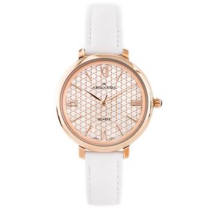 Elegantné hodinky s bielym remienkom Jordan Kerr 8240L-A vyobraziť