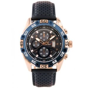 Trendové pánske hodinky s koženým remienkom Gino Rossi 8754A-6F3 vyobraziť