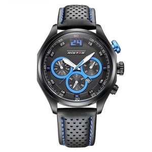 Čierno-modré pánske hodinky Ristos 93013G-B0707 vyobraziť