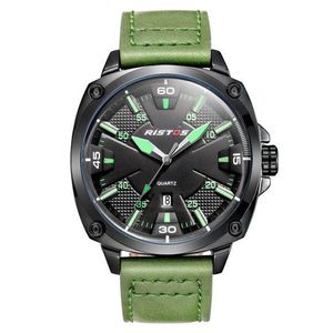 Pánske hodinky so zeleným remienkom Ristos 93003G-B1413 vyobraziť