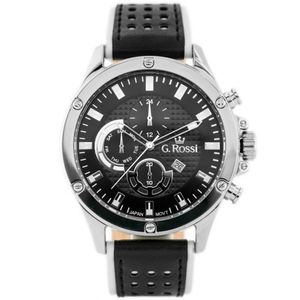 Pánske hodinky strieborno-čiernej farby G.Rossi 11455A-1A1 vyobraziť