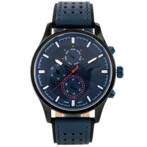 Pánske hodinky s modro -čiernym koženým remienkom Gino Rossi PREMIUM S1069A-6F1 vyobraziť