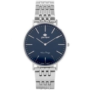 Trendové pánske hodinky modro-striebornej farby Gino Rossi 11014B-6C1 vyobraziť