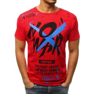 Červené senzačné tričko NO WAR vyobraziť