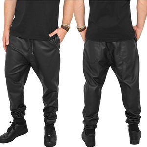 Urban Classics Deep Crotch Leather Imitation Pants Blk - S / čierna vyobraziť