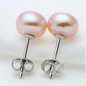 Napichovacie perlové náušnice - Ružová KP310 vyobraziť