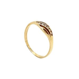 Zlatý prsteň CYNARA so zirkónmi vyobraziť