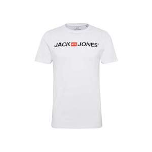 JACK & JONES Tričko 'JJECORP LOGO TEE SS CREW NECK' červené / čierna / biela vyobraziť
