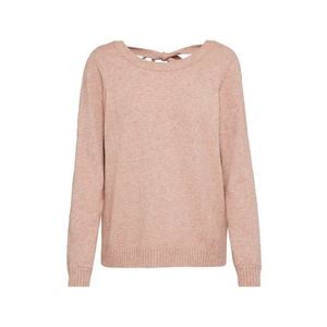 VILA Sveter 'VIRIL L/S OPEN BACK KNIT TOP-FAV' ružová vyobraziť