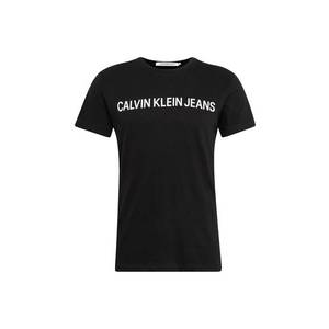 Calvin Klein Jeans Tričko 'Core Institutional Logo Slim Tee' čierna / biela vyobraziť